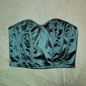Satin Crop Tube Top - Size Small